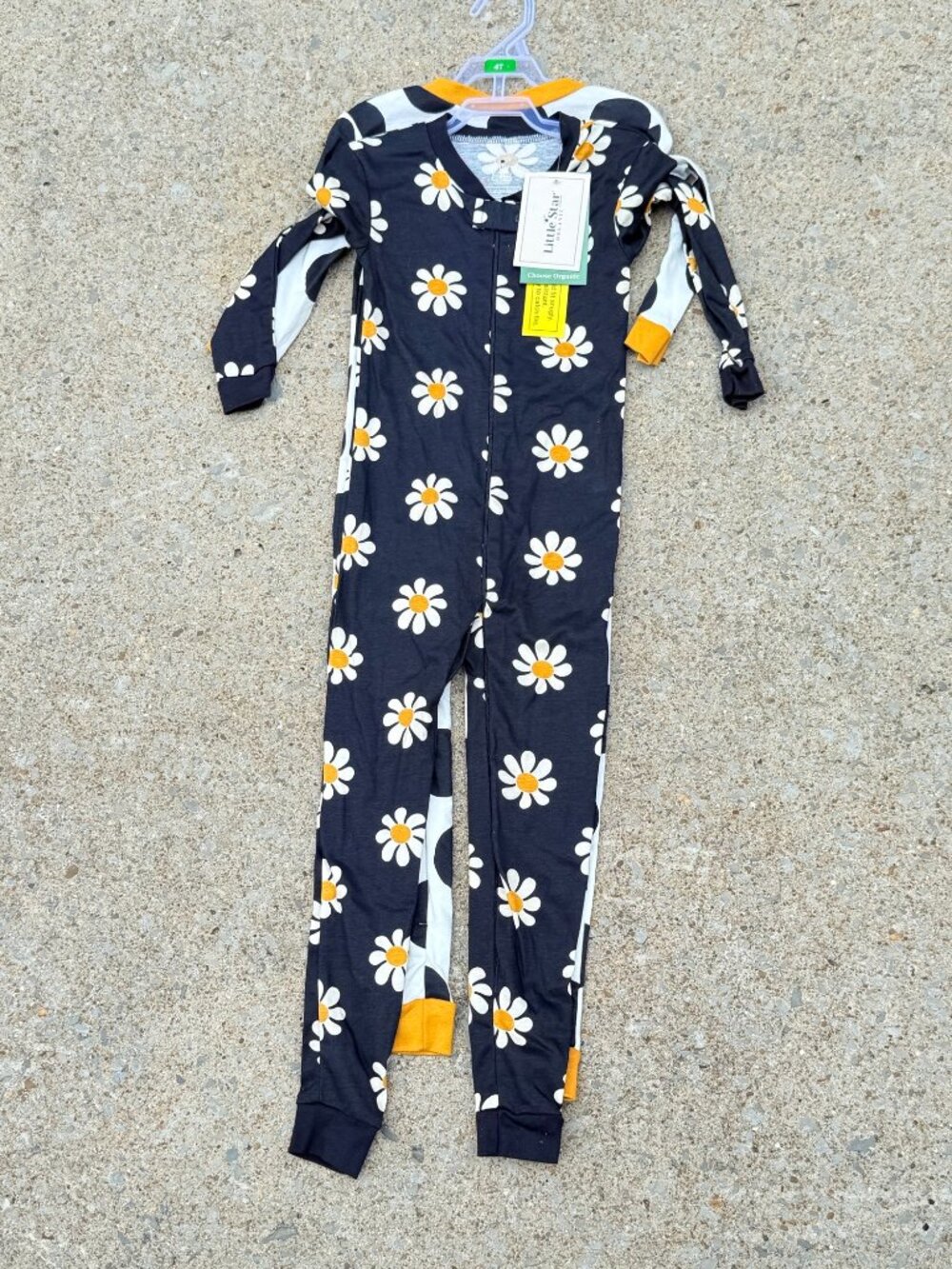 Little Star Organic 4T Pajamas 2 Pack Daisy Polka Dot Cottagecore NWT 4276
